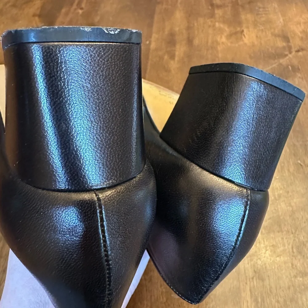 Vtg Yves Saint Laurent Brown‎ Shine Pumps Buckle Leather Size 10 *READ* - Picture 9 of 12